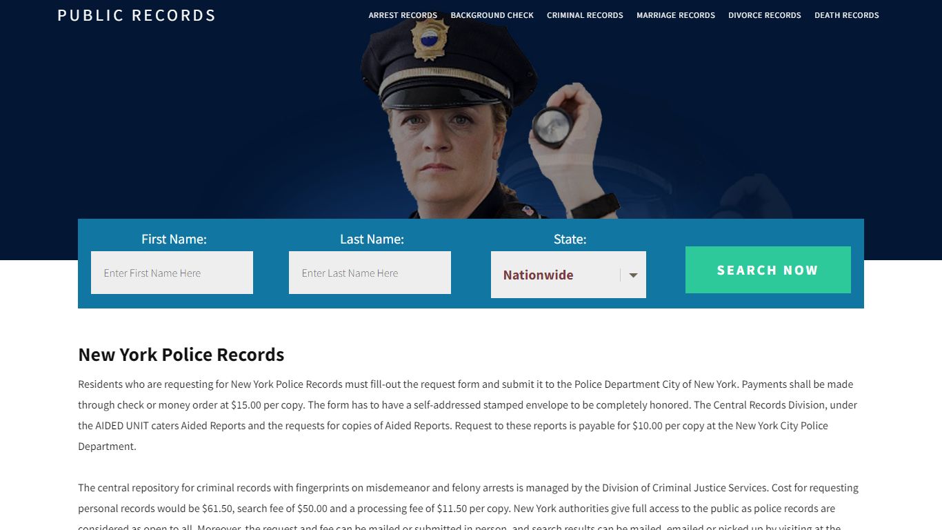 New York Police Records | Get Instant Reports On People