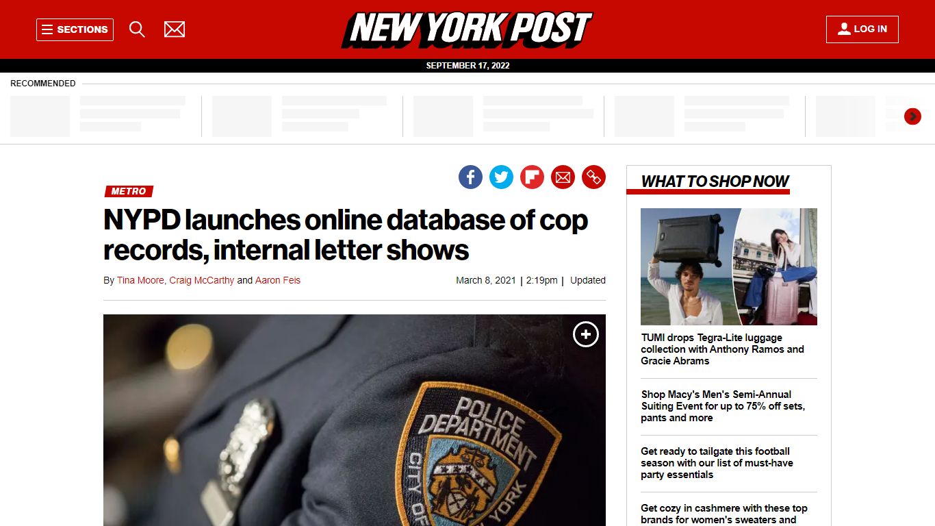 NYPD launches searchable online database of cop records - New York Post